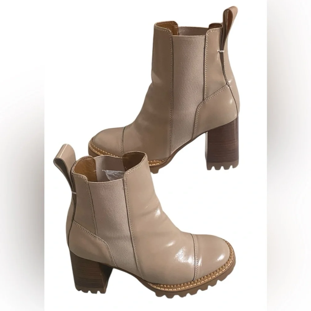 See by Chloe Mallory Chelsea lug sole boots(Dark Beige) - Picture 5 of 12